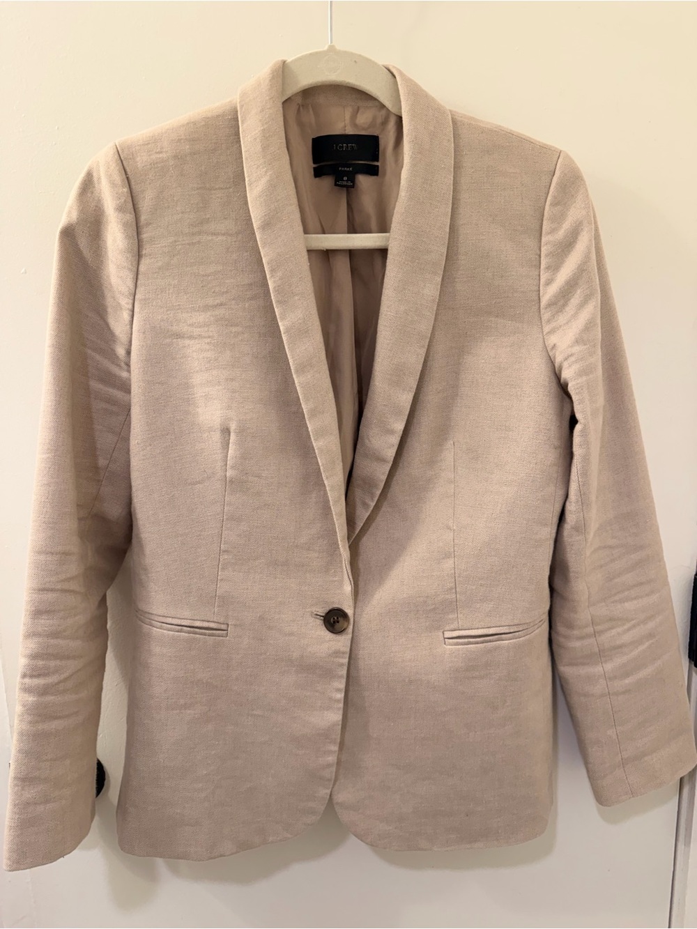 J. Crew Women's Light Beige Single-Button Blazer
